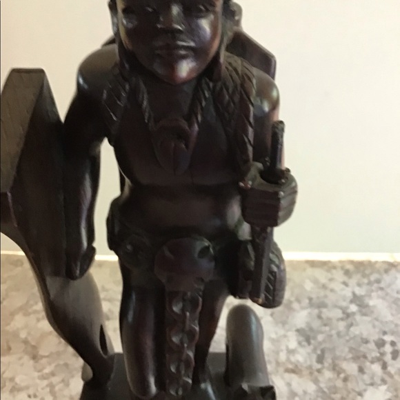 Vintage Tribal Hunter with Dog Gorgeous Details - Picture 2 of 8